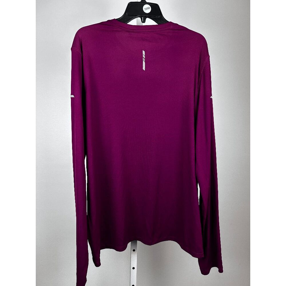 DSG Men's Stride Run Long Sleeve Thumbholes T-Shirt Purple Raspberry Large - Picture 3 of 5